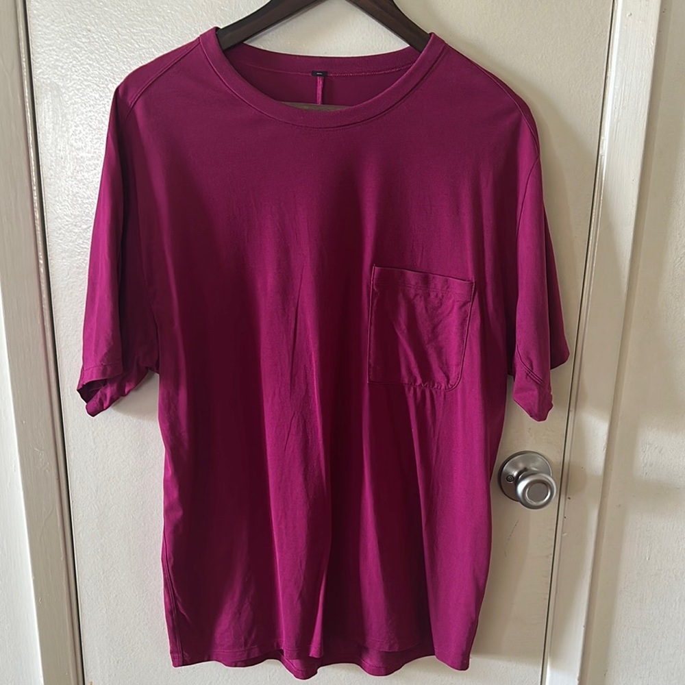 Lululemon Men’s Core Pocket Magenta Short Sleeve Tee